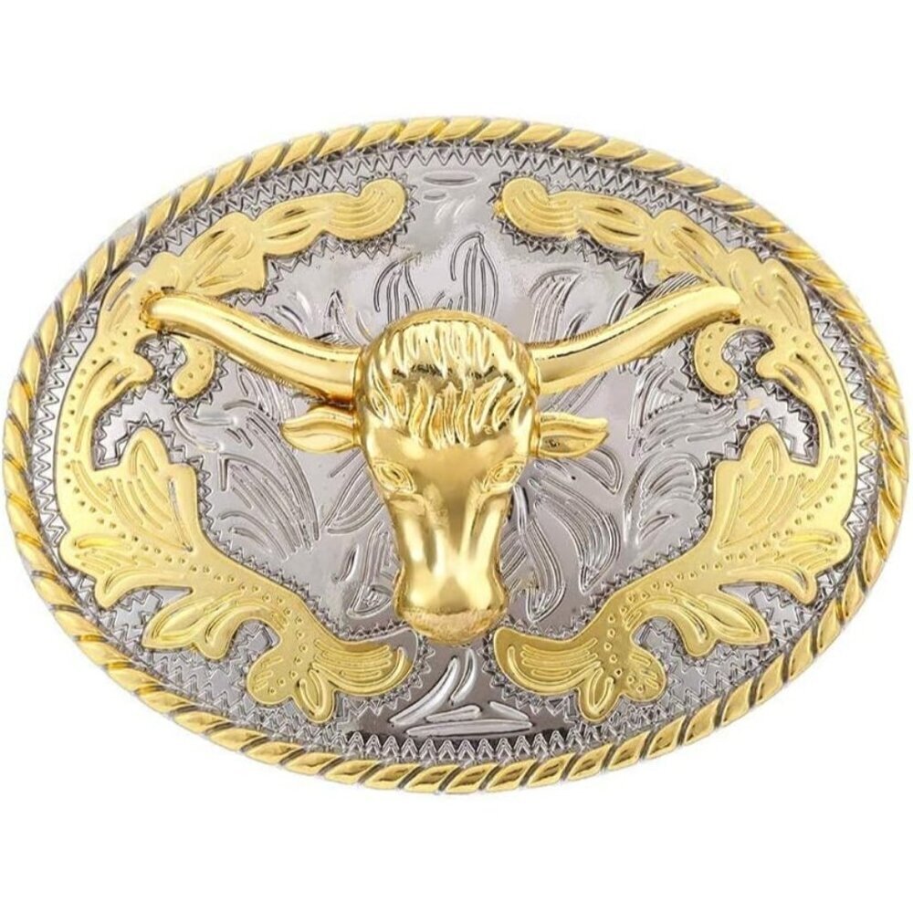 🆕Men's Gold Finished Alloy Imported Western Cowboy Beer Opener Belt Buckles
